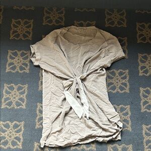 100% silk All Saints Tie-Front Short Sleeve Dress. Size 6 US.